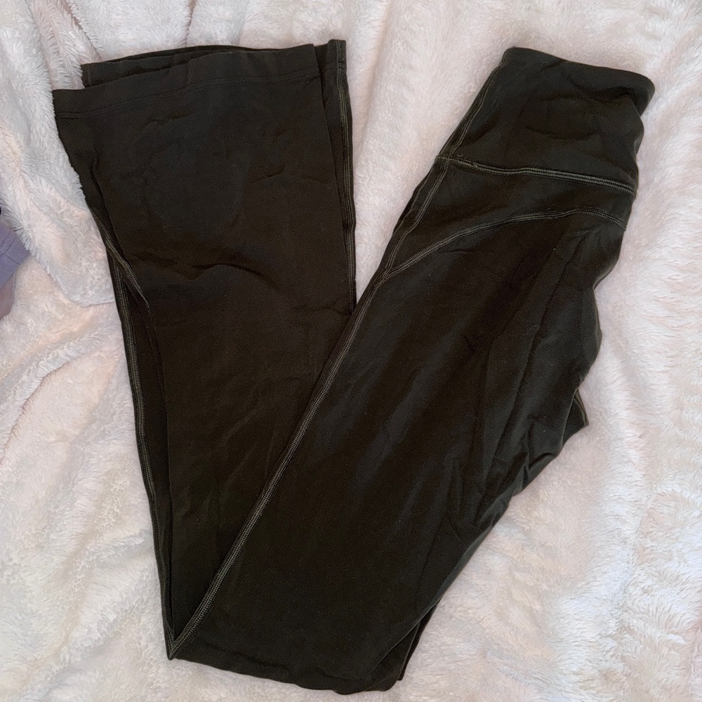 lululemon athletica Green Flare Leggings